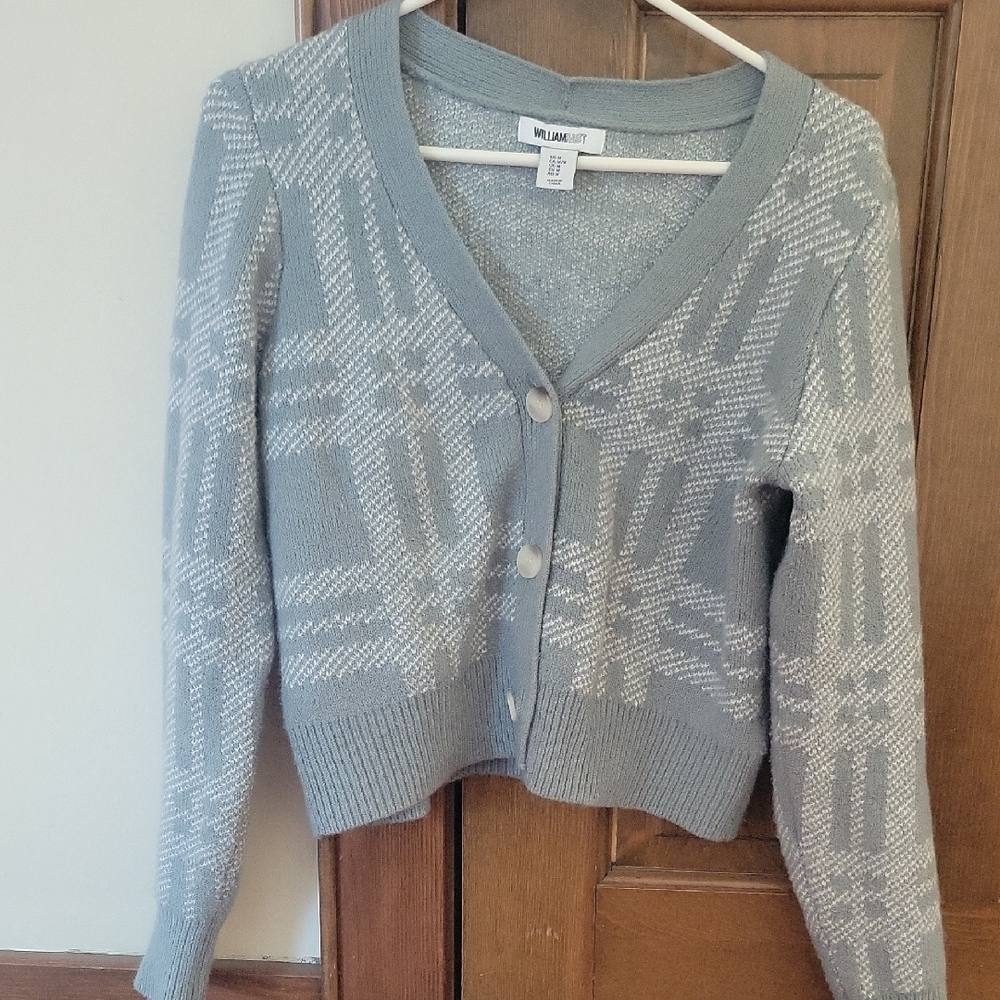 William Rast Light Green Patterned Cardigan
